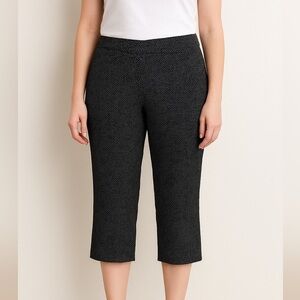 Ann Taylor black and white print cropped pants Margo fit Size 410P NWOT
